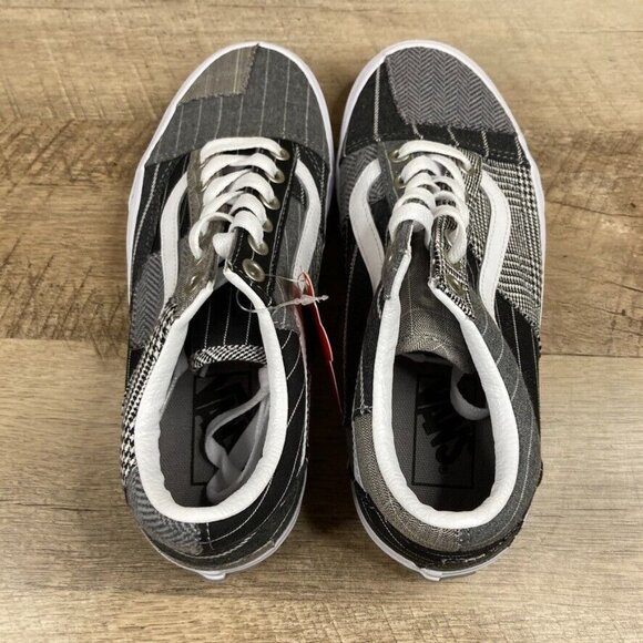 VANS Old Skool Patchwork Conference Call Suiting Gray Shoe Mens 5.5 Womens 7 NEW - Picture 6 of 10